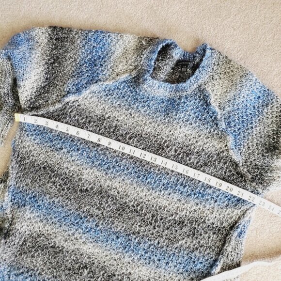 Parkhurst Canada Knit Chunky Artsy Lagenlook Fisherman Boho Blue Sweater L - Picture 4 of 7